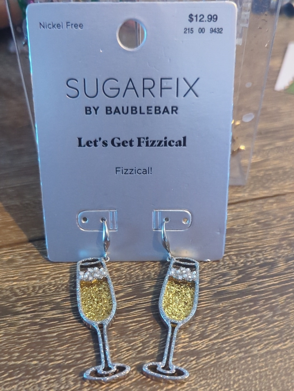 SUGARFIX by BaubleBar Champagne Glass Dangle Earrings - Gold & Silver
